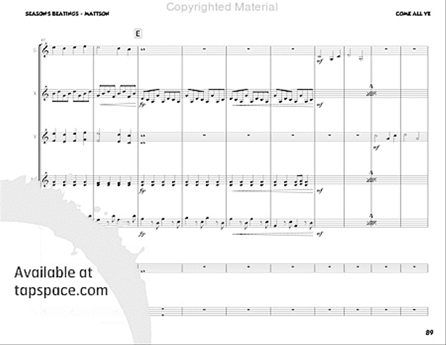 Season's Beatings Percussion Ensemble scores gallery preview page 105