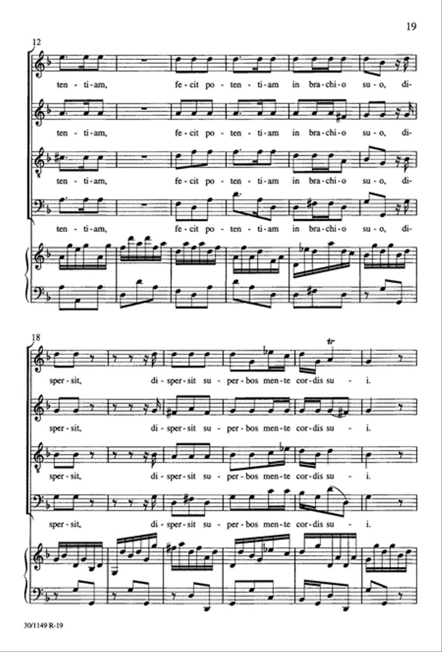 Magnificat in F - Choral Score 4-Part scores gallery preview page 29
