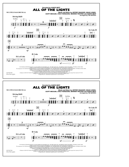 All Of The Lights - Multiple Bass Drums