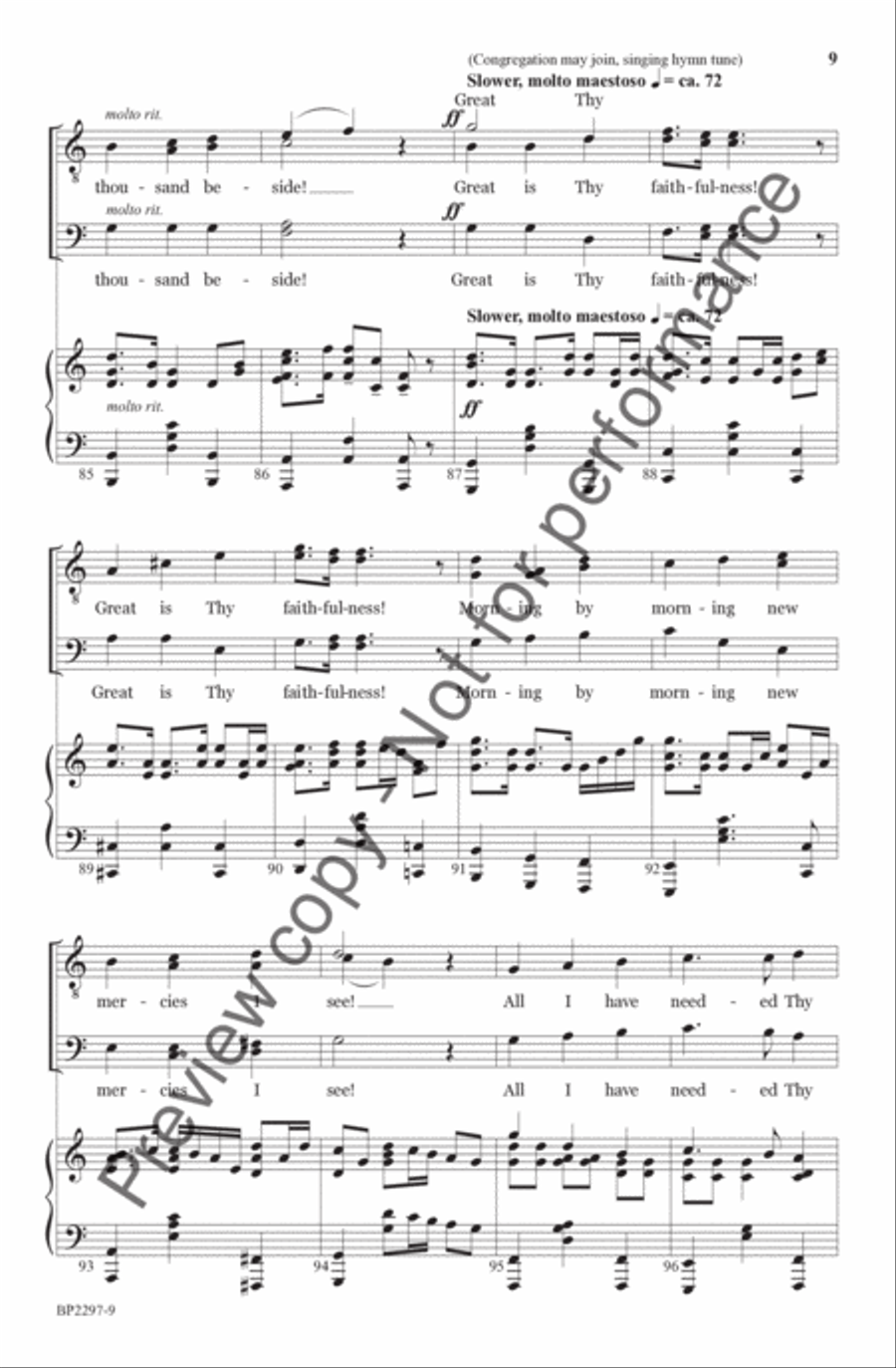 Great Is Thy Faithfulness - Forrest - TTBB TTBB scores gallery preview page 10