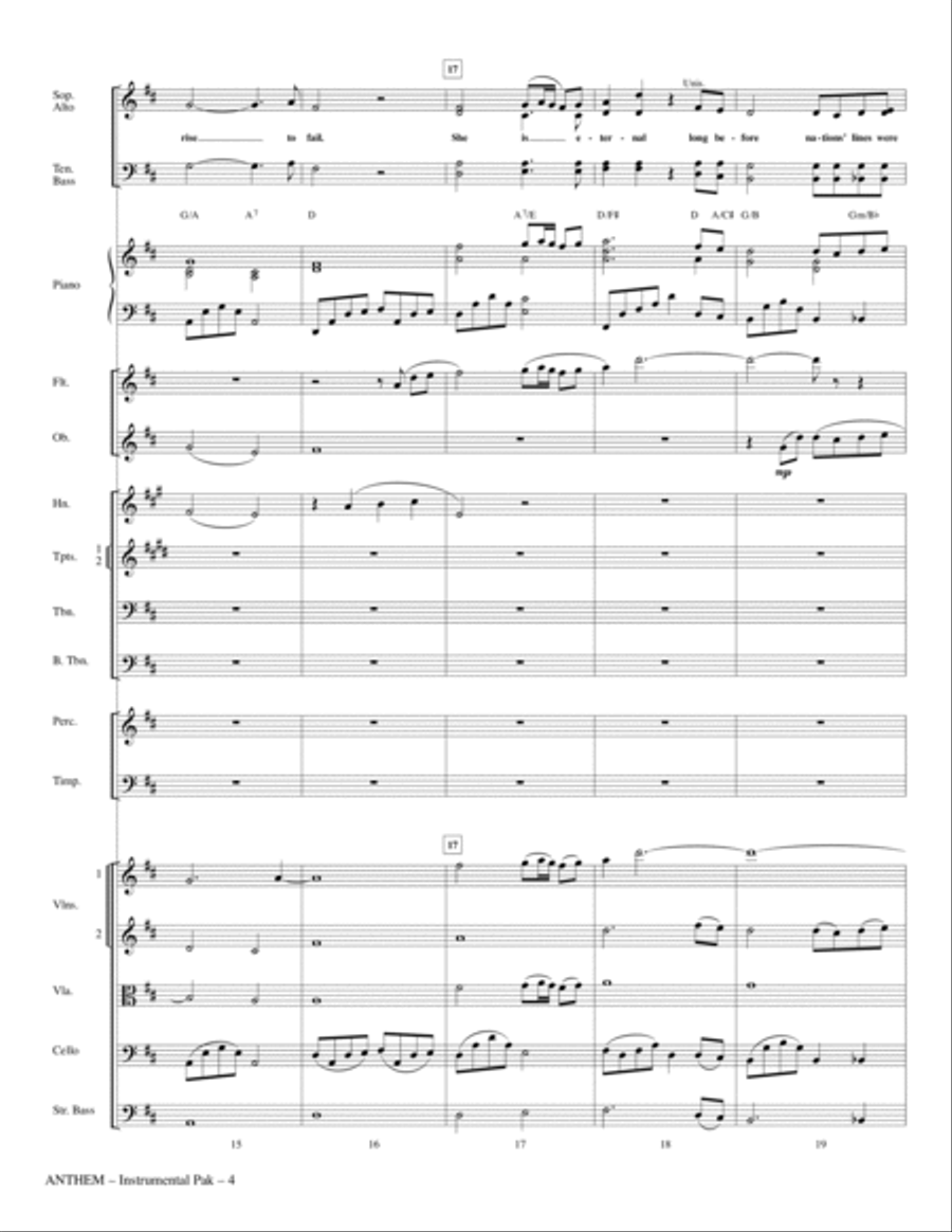 Anthem (from Chess) - Full Score Choir scores gallery preview page 4