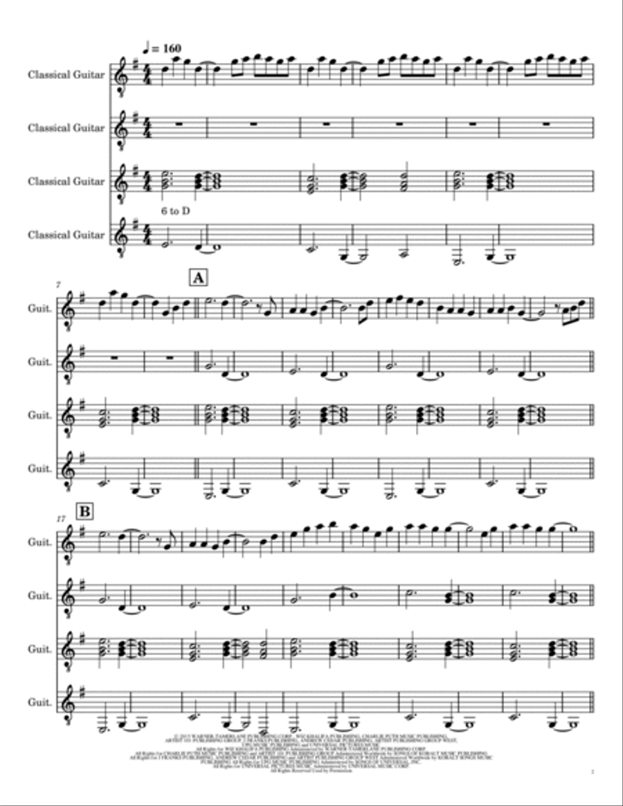 See You Again Guitar Ensemble scores gallery preview page 2