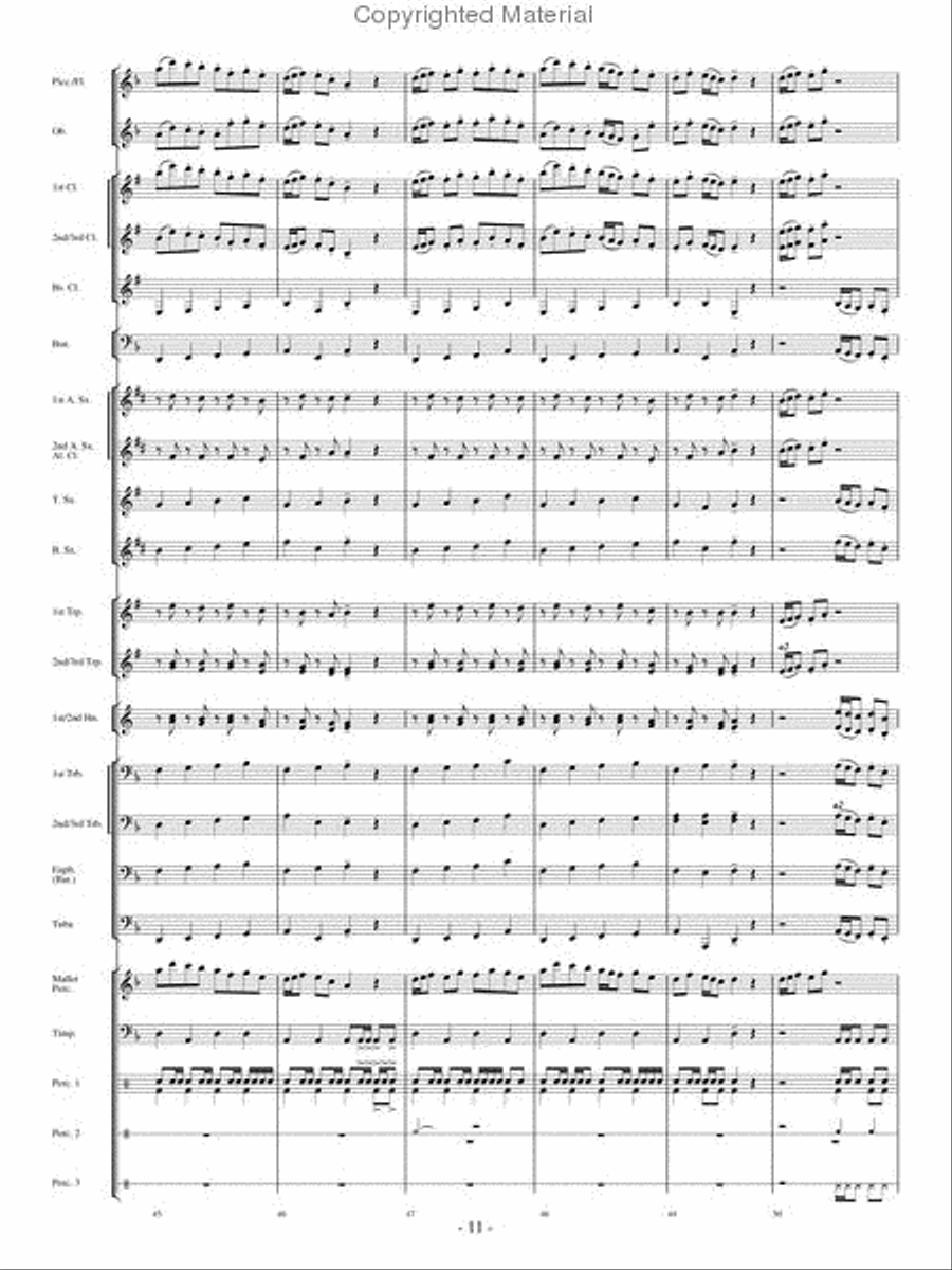 Quest of the Undaunted Knight Concert Band scores gallery preview page 10