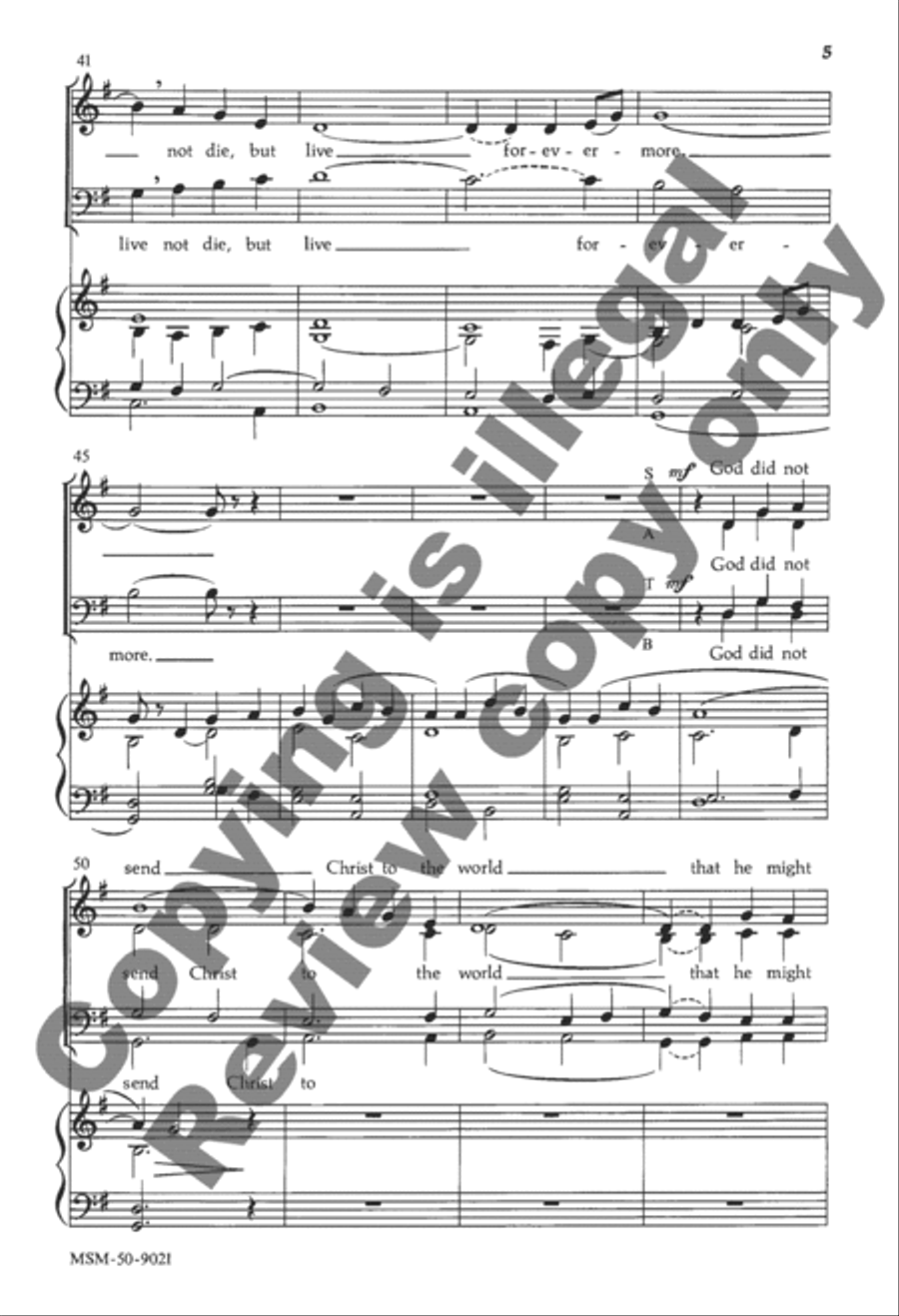 For God So Loved the World 4-Part scores gallery preview page 4