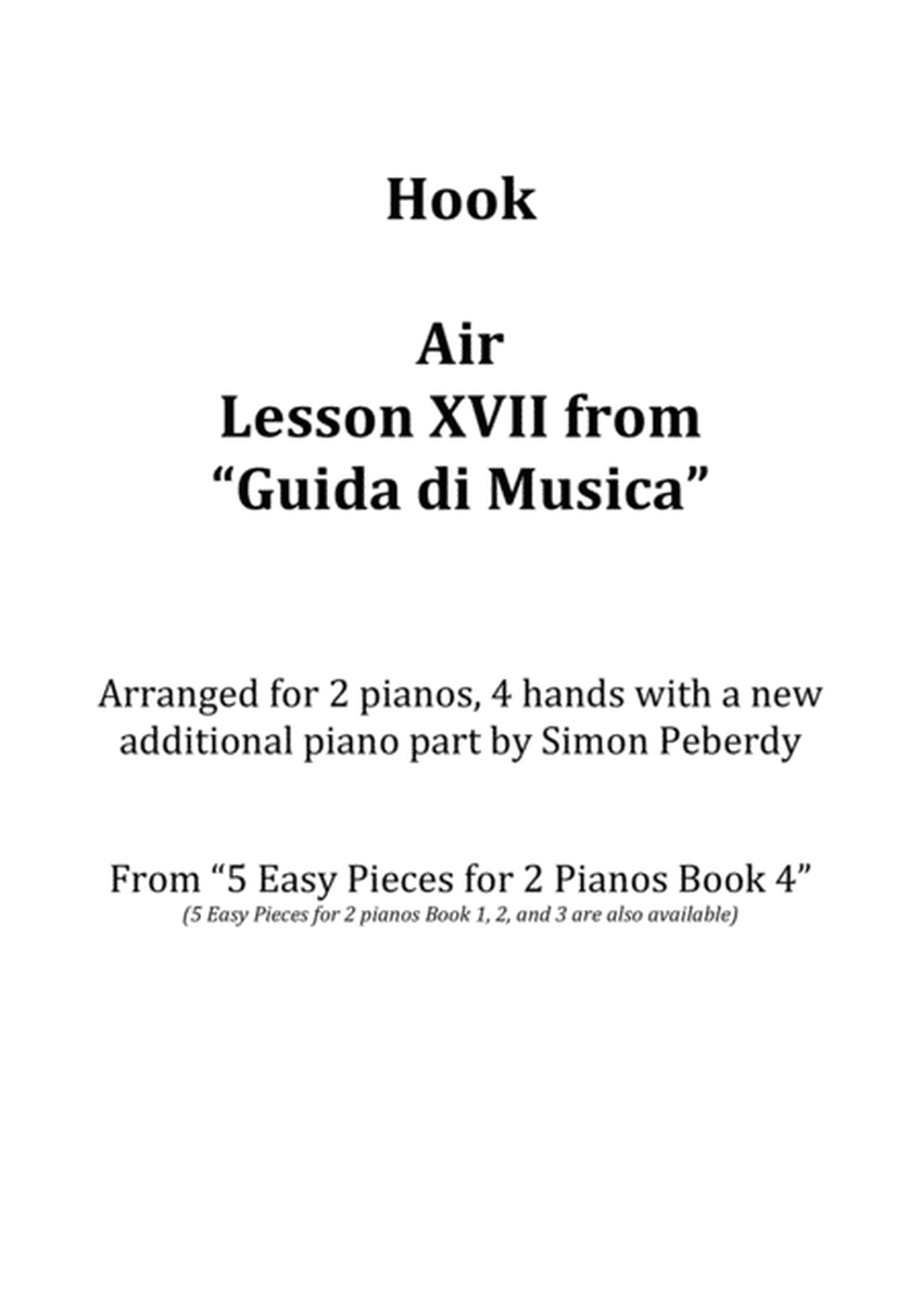 Air Lesson XVII from Guida di Musica (James Hook) for 2 pianos (2nd piano part by Simon Peberdy) image number null