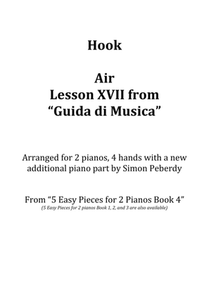 Book cover for Air Lesson XVII from Guida di Musica (James Hook) for 2 pianos (2nd piano part by Simon Peberdy)