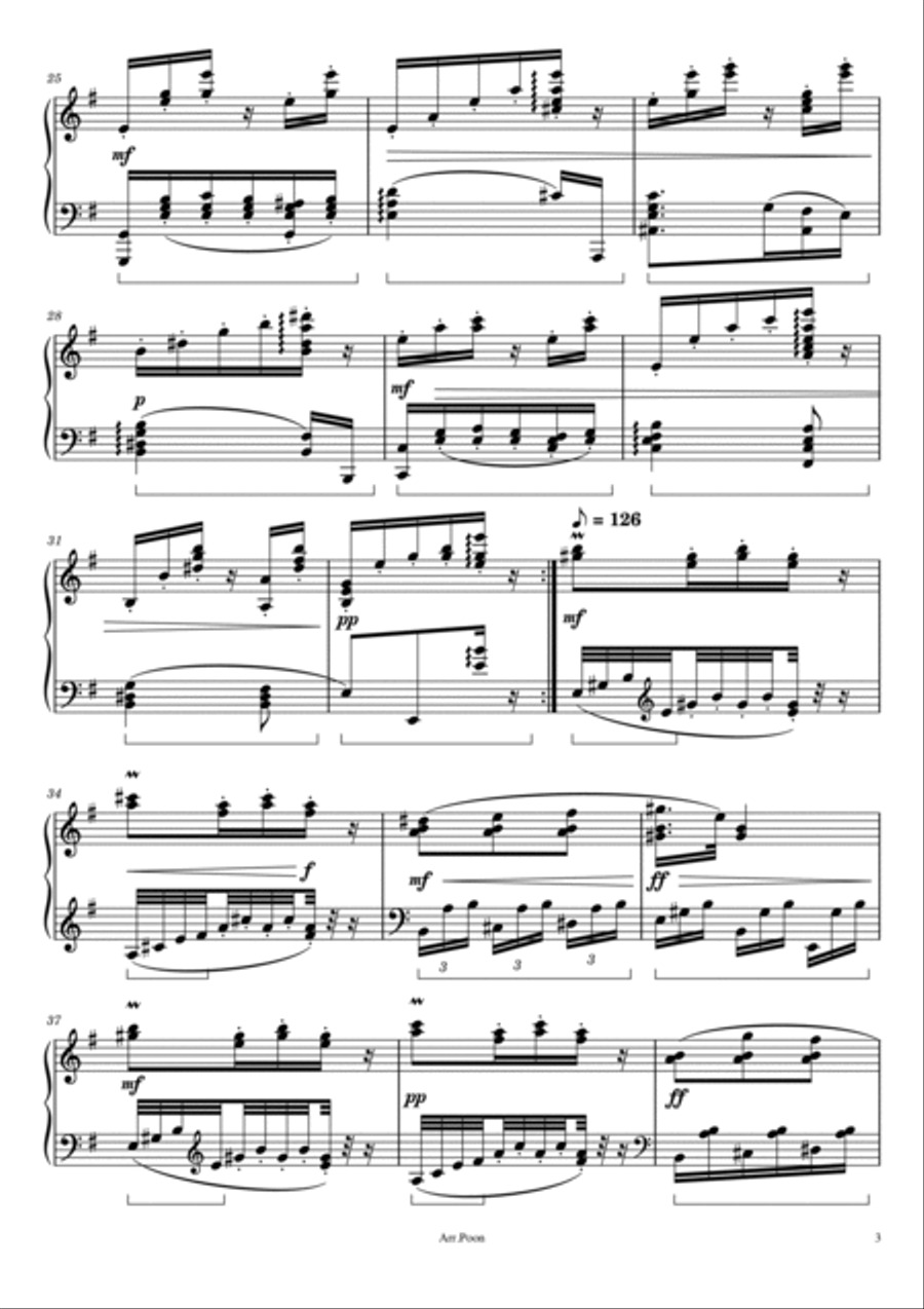Dvořák - Slavonic Dance - Op.72, No. 2 - For Piano Solo Piano Solo scores gallery preview page 3