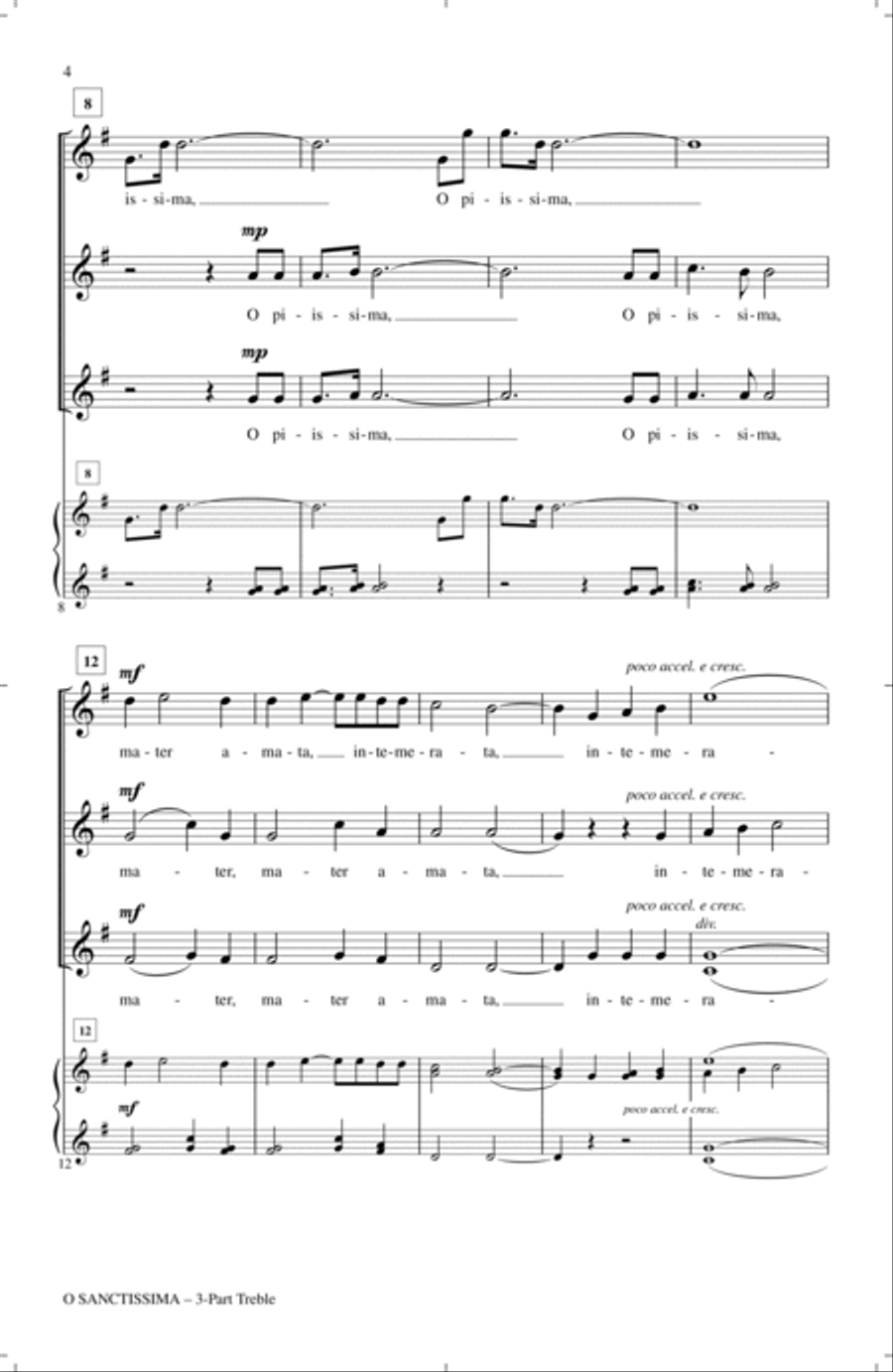 O Sanctissima O Sanctissima 3-Part scores gallery preview page 2