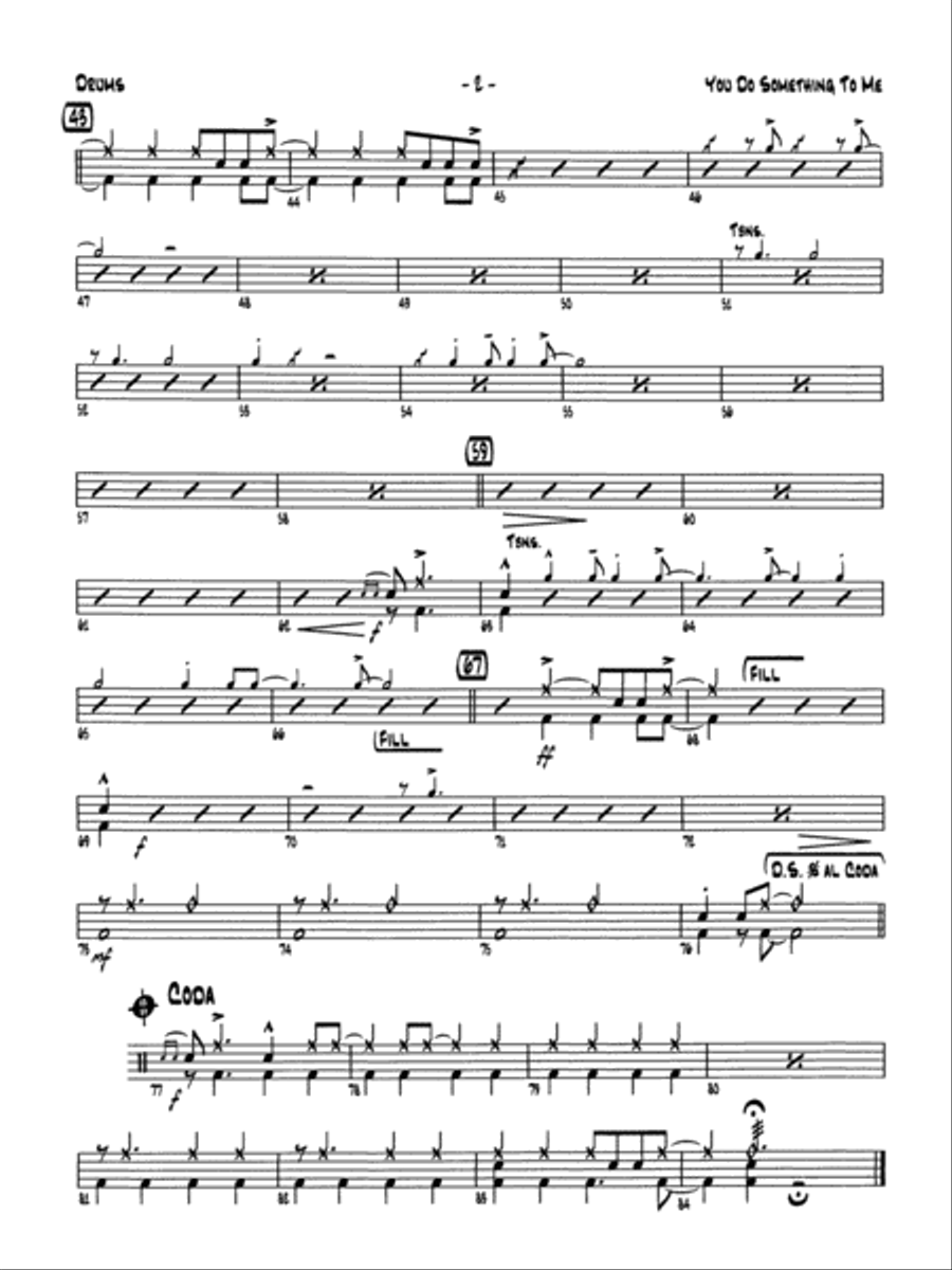 You Do Something to Me: Drums Jazz Ensemble scores gallery preview page 2