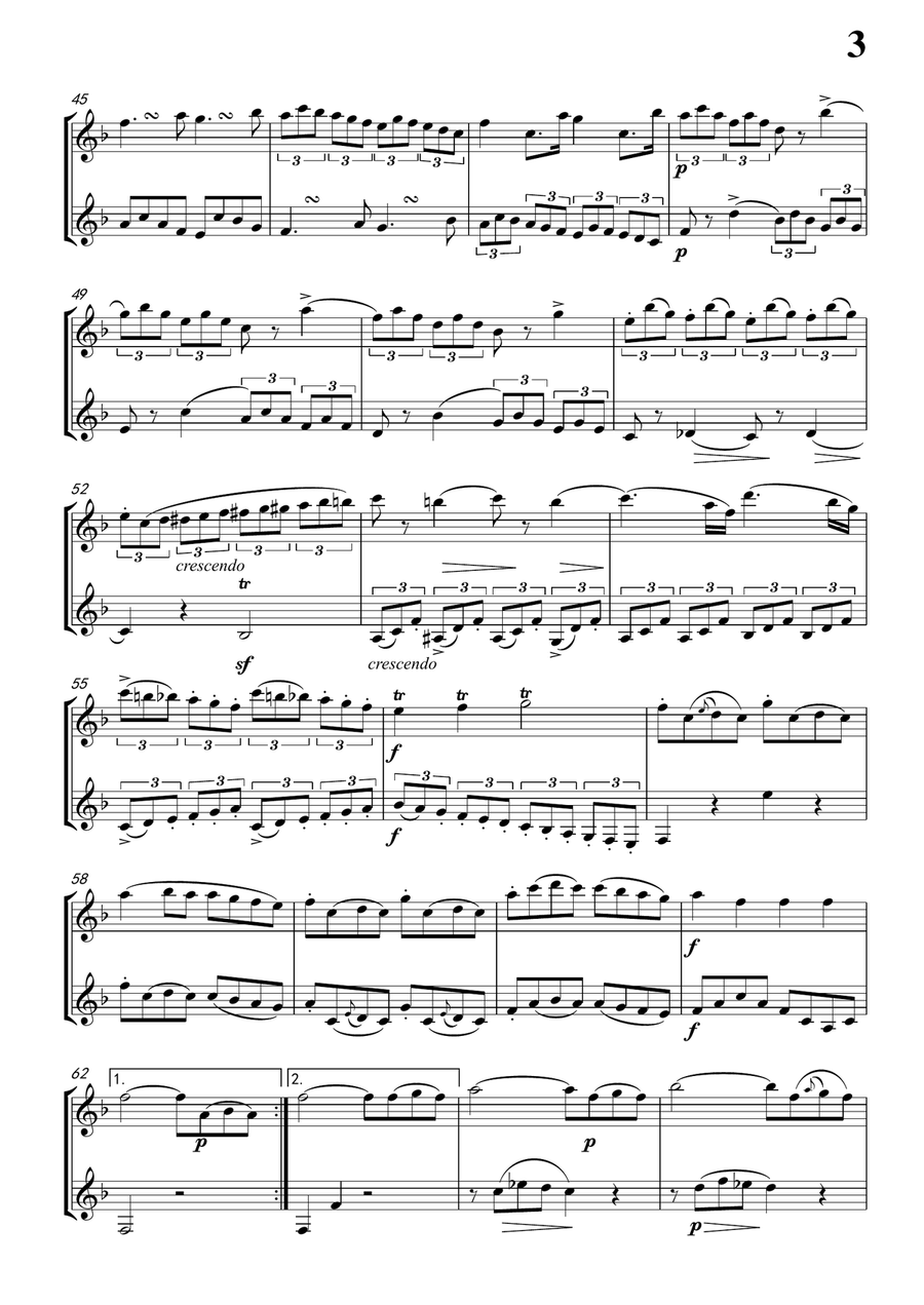 Crusell-Clarinet Duo No.2 Clarinet Duet scores gallery preview page 5