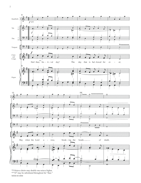 Hail Thee, Festival Day (Downloadable Full Score)