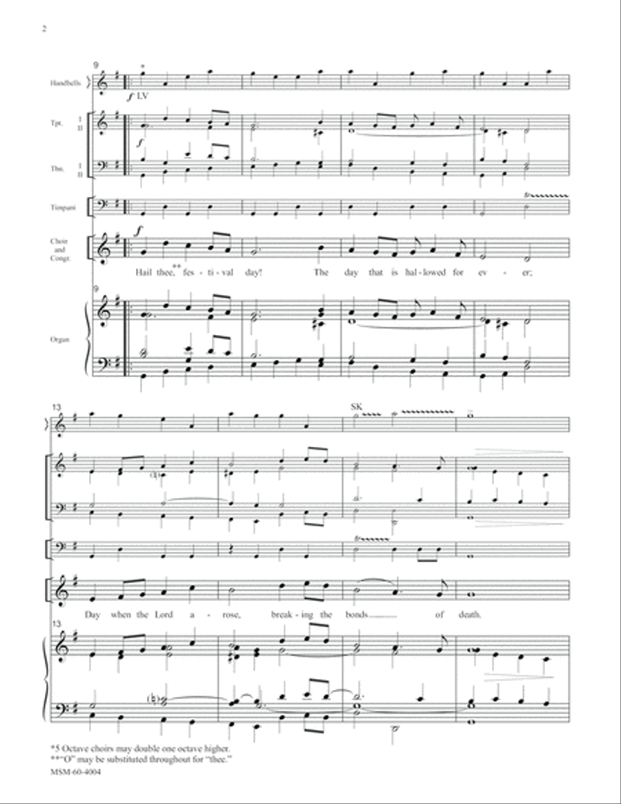 Hail Thee, Festival Day Hail Thee, Festival Day Choir scores gallery preview page 2