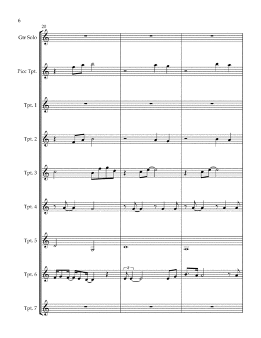 Bohemian Rhapsody Trumpet Solo scores gallery preview page 6