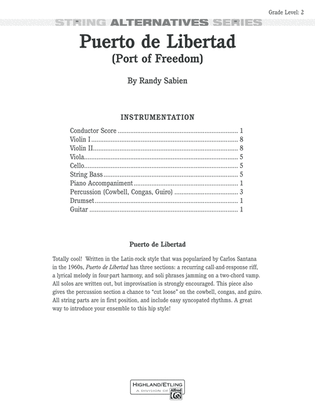 Book cover for Puerto de Libertad (Port of Freedom): Score