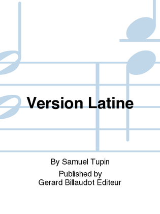 Book cover for Version Latine
