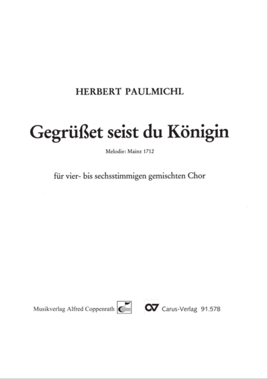 Gegrusset seist du Konigin SSATBB scores gallery preview page 2