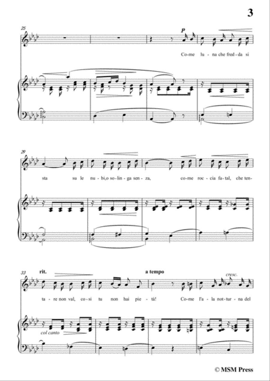 Tosti-Io voglio amarti! in A flat Major,for Voice and Piano Voice Solo scores gallery preview page 5