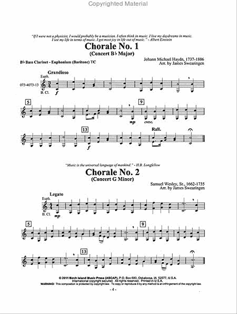 James Swearingen's Classic Chorales for Band Concert Band Methods scores gallery preview page 2