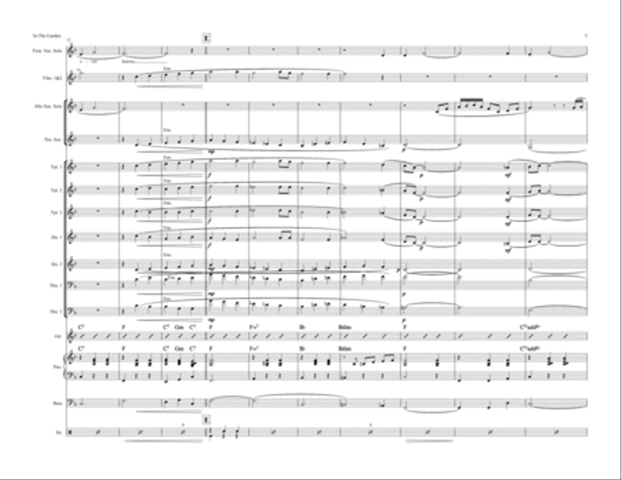 In The Garden (Worship Orch) Large Ensemble scores gallery preview page 5