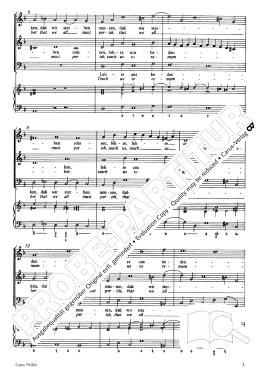 Teach us to remember (Lehre uns bedenken) SA scores gallery preview page 4