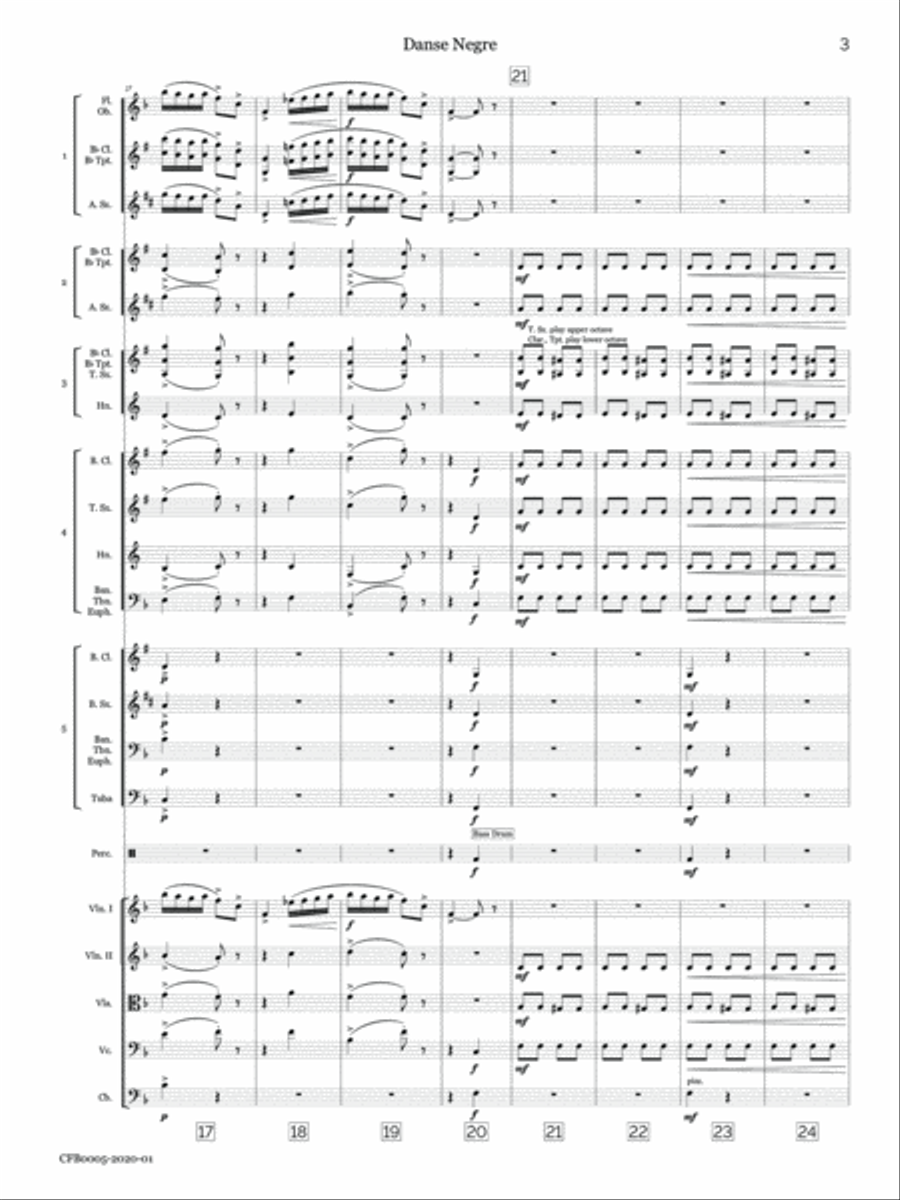 Danse Negre: African Suite, Op.35 Concert Band scores gallery preview page 6