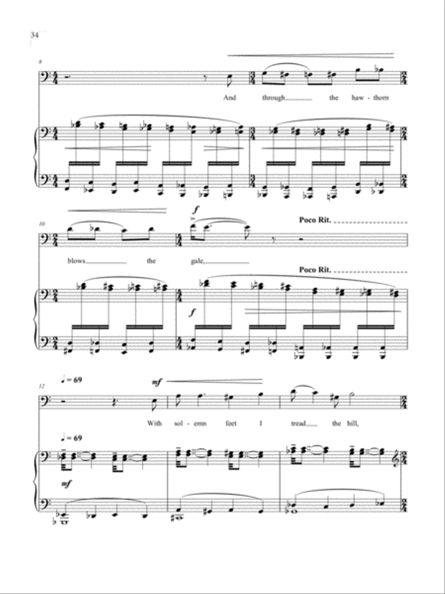 Stopping by Woods on a Snowy Evening from Winter Windows Baritone Voice scores gallery preview page 3