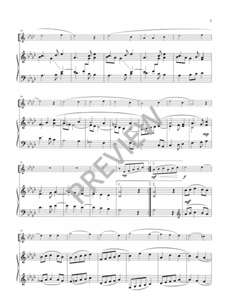 Three Preludes on German Christmas Hymns for Flute and Keyboard