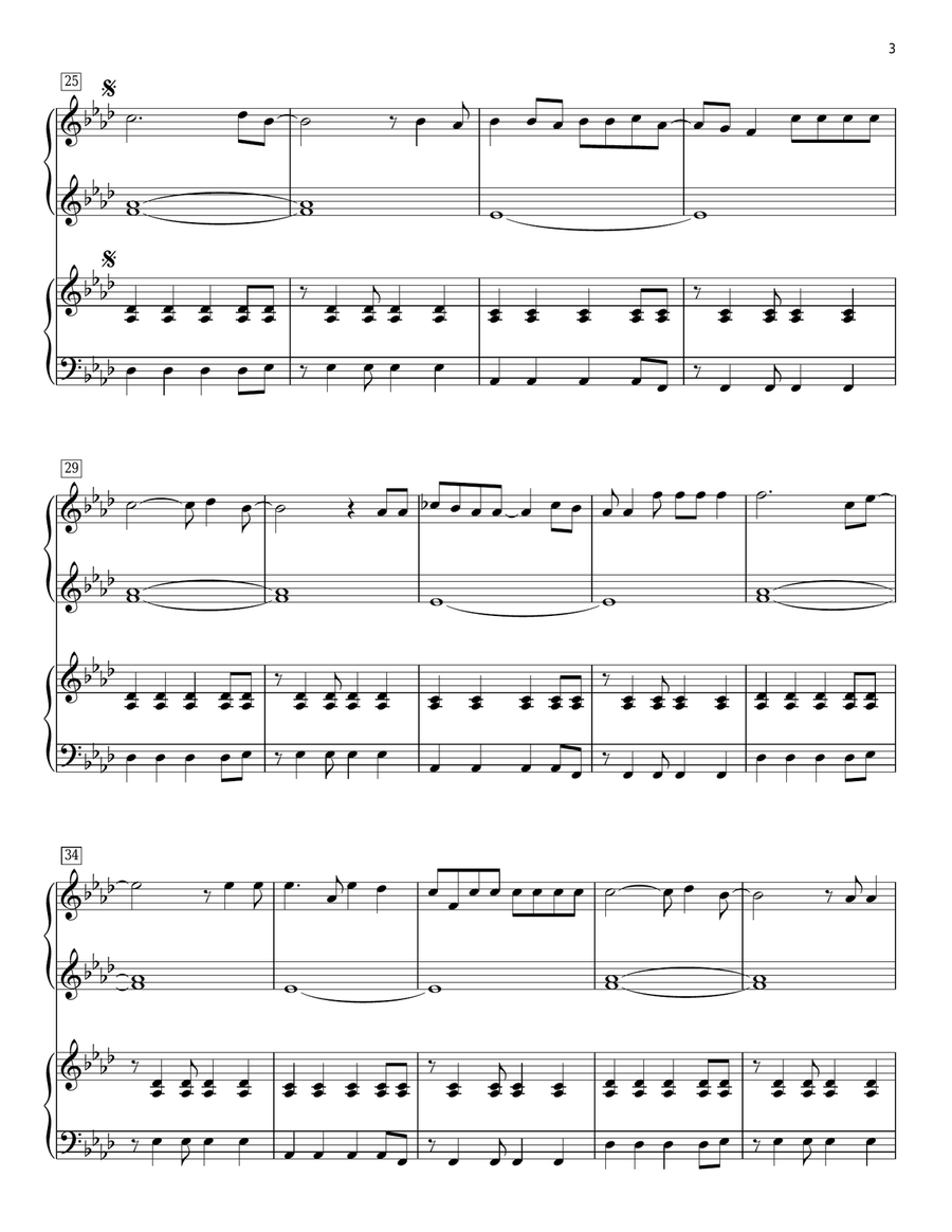 Viva La Vida 1 Piano, 4-Hands scores gallery preview page 3