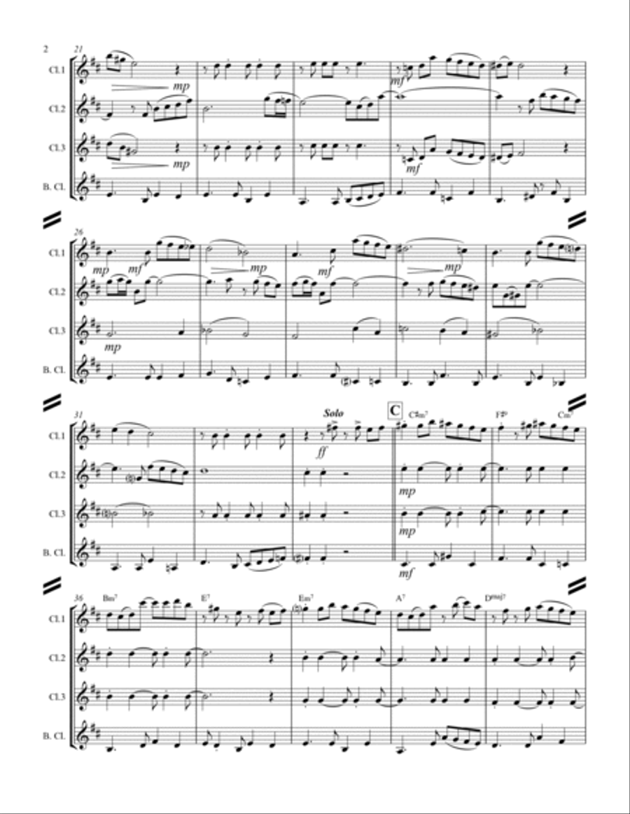 The Shadow Of Your Smile Woodwind Ensemble scores gallery preview page 3
