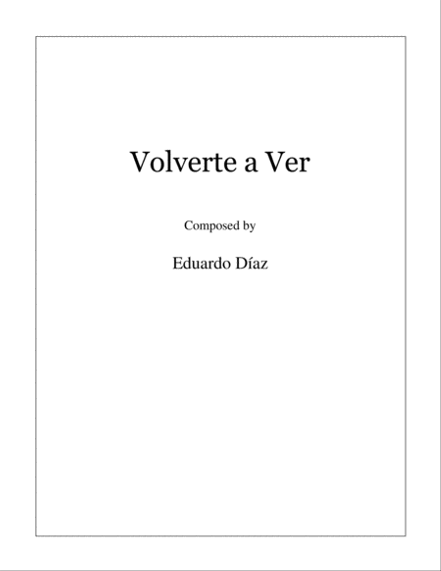 Volverte a Ver Guitar Solo scores gallery preview page 1