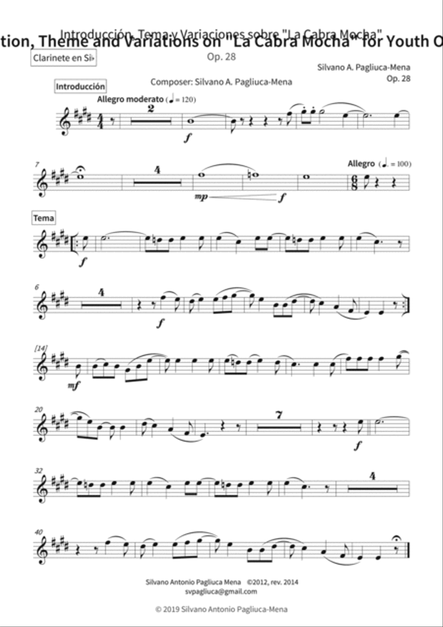 Introduction, Theme and Variations on 