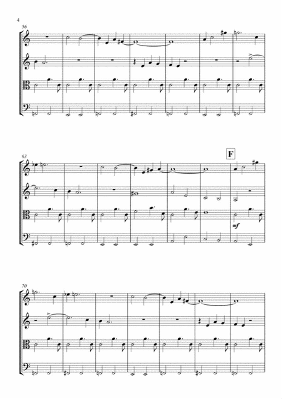 James Bond Theme String Quartet scores gallery preview page 6