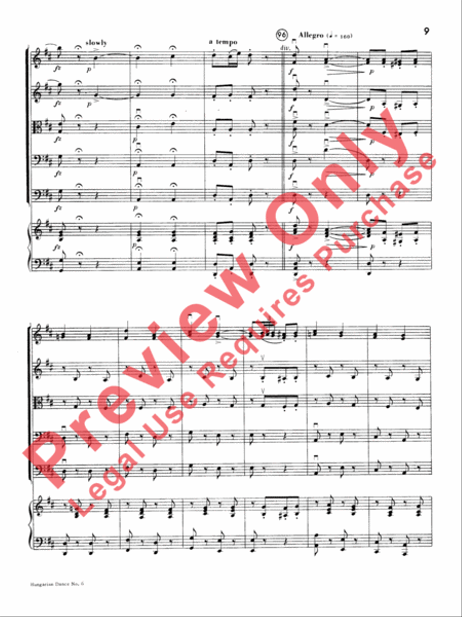 Hungarian Dance No. 6 String Orchestra scores gallery preview page 12