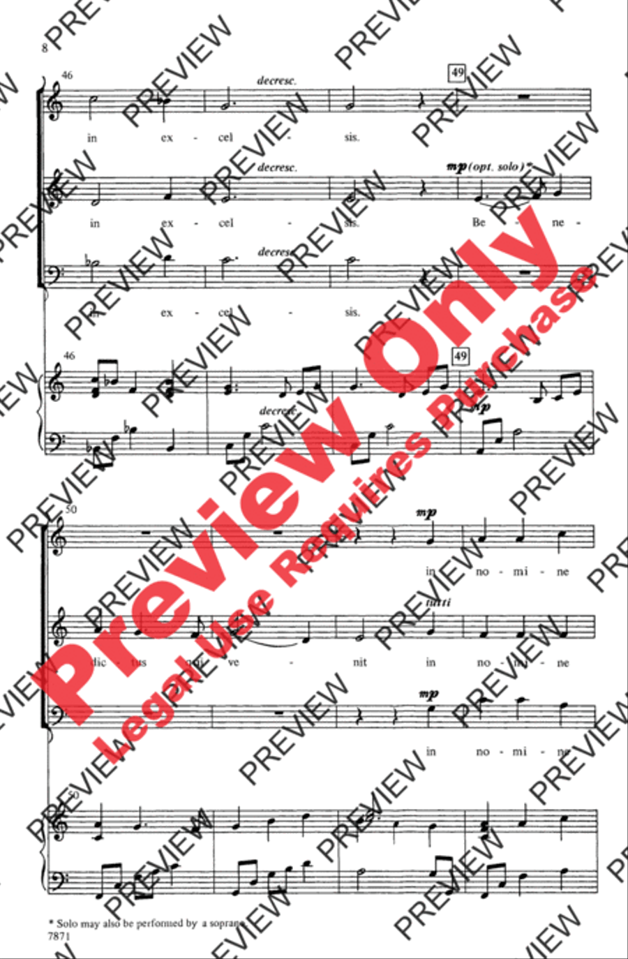 Sanctus Sanctus 3-Part scores gallery preview page 8