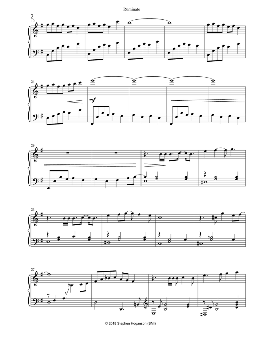 Ruminate Ruminate Piano Solo scores gallery preview page 2