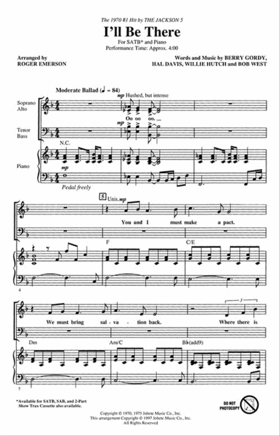I'll Be There 4-Part scores gallery preview page 2