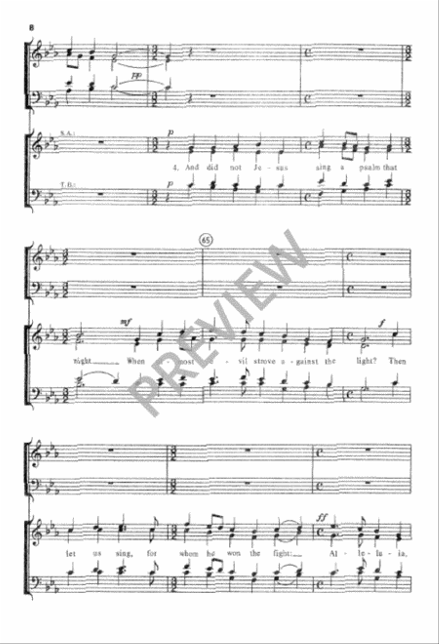 When, in Our Music, God Is Glorified 4-Part scores gallery preview page 8
