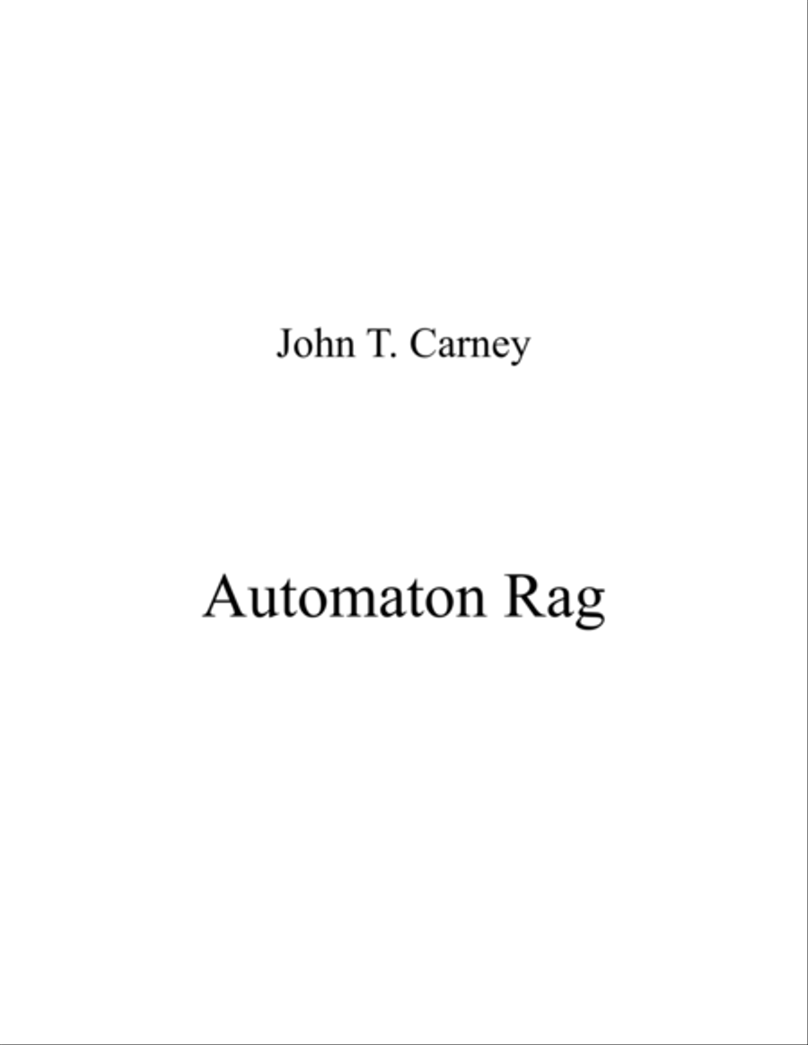 Automaton Rag Piano Solo scores gallery preview page 1