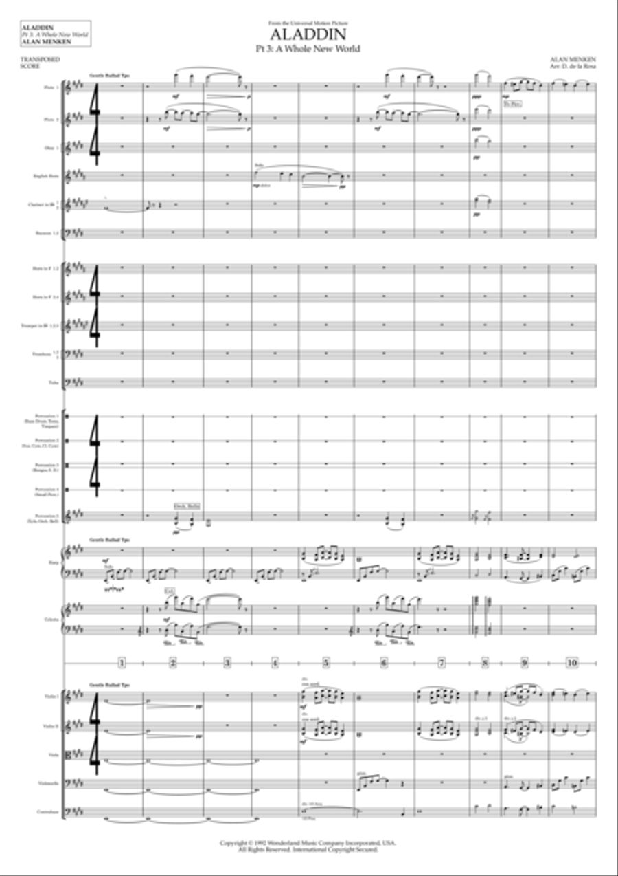 A Whole New World Full Orchestra scores gallery preview page 4