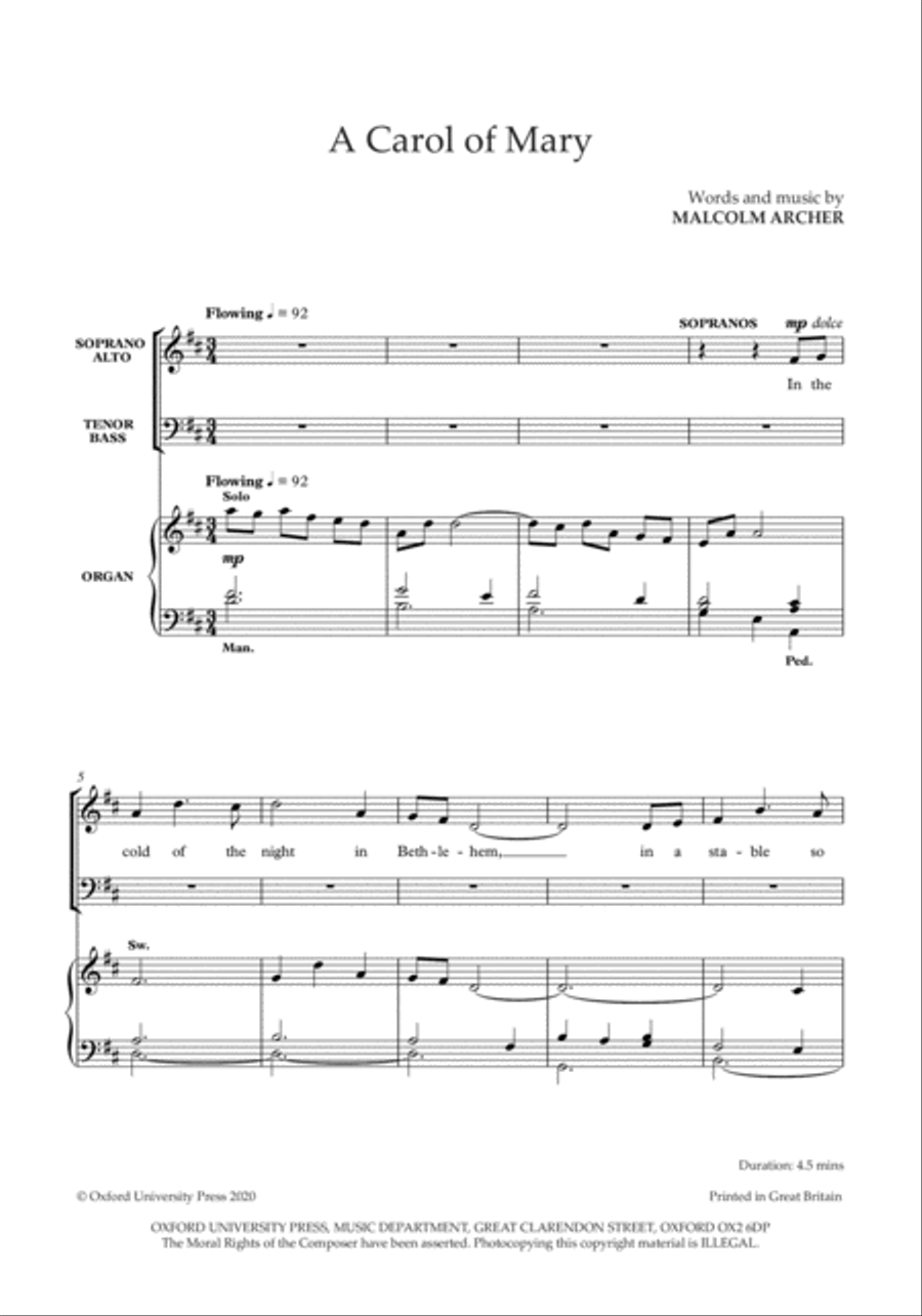 A Carol of Mary Divisi scores gallery preview page 2