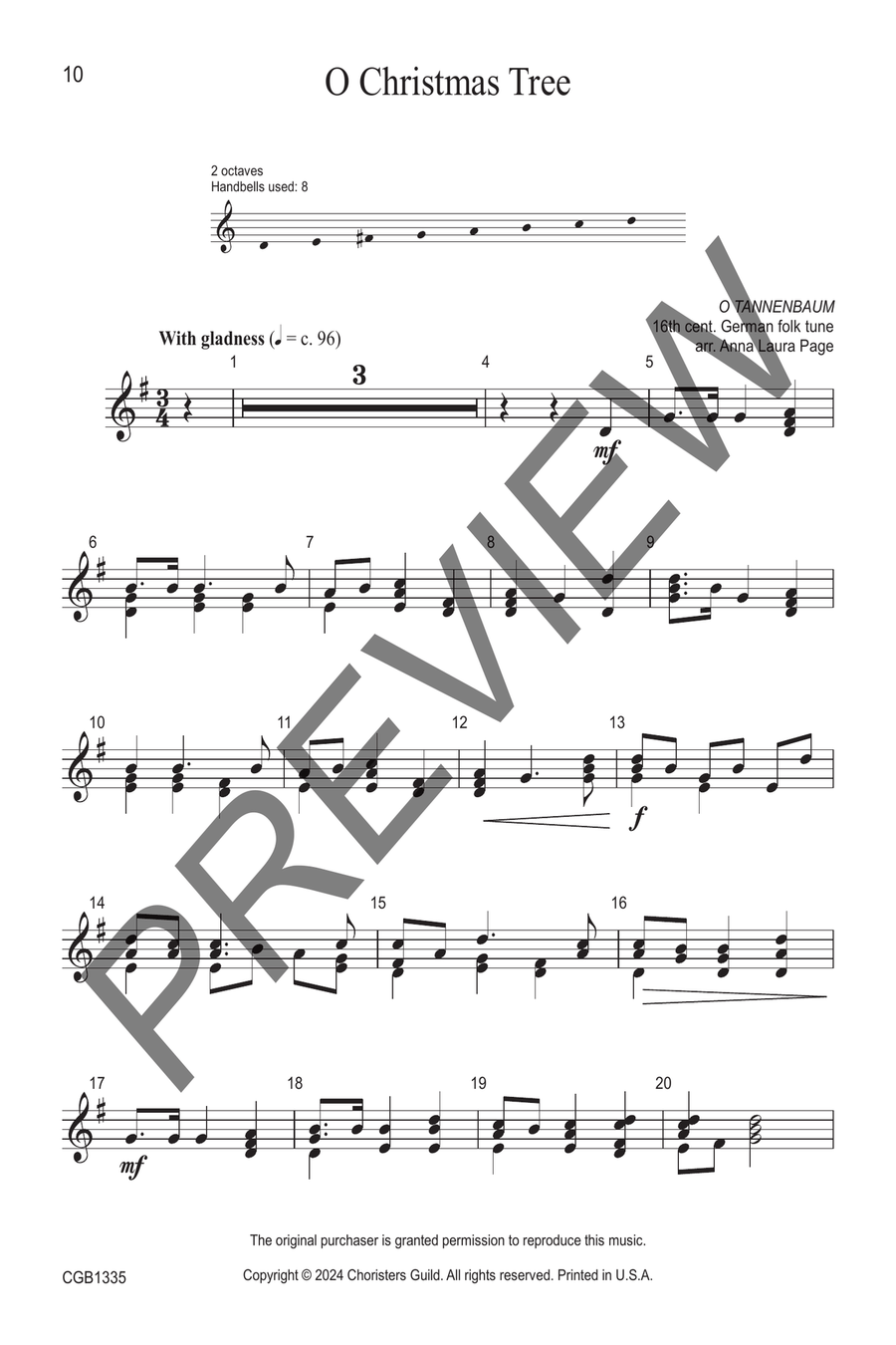 Jingle All the Way Handbell Choir scores gallery preview page 5
