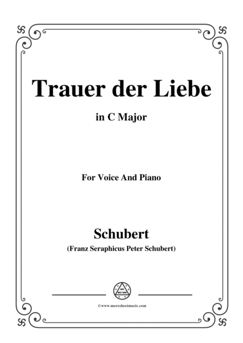 Schubert-Trauer der Liebe,in C Major,for Voice&Piano image number null