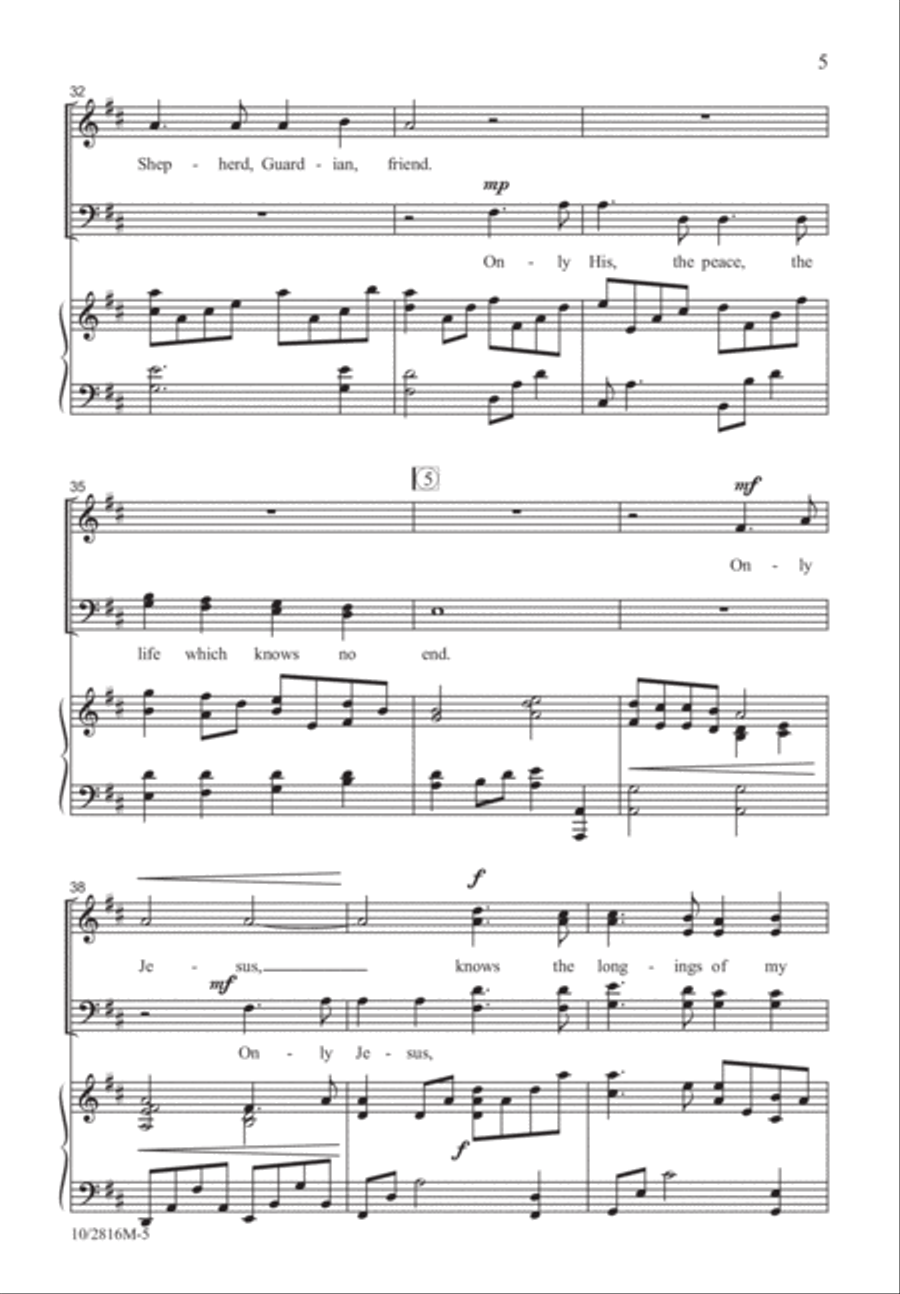 Only Jesus 4-Part scores gallery preview page 6