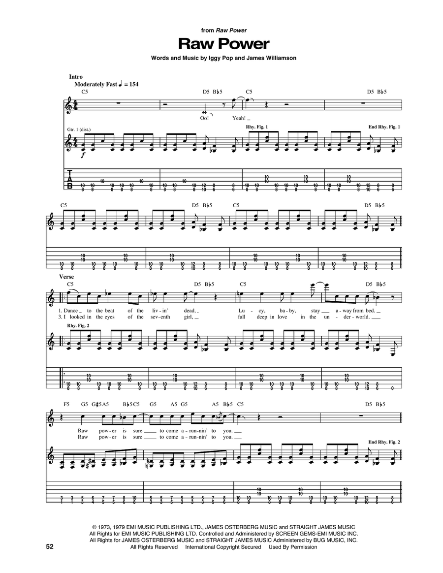 Raw Power Acoustic Guitar scores gallery preview page 1