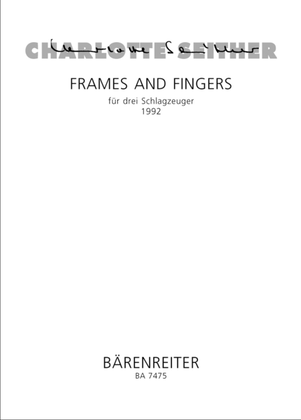 Book cover for Frames and fingers for 3 Percussionists