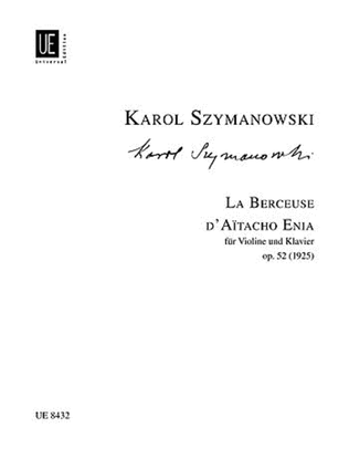 Book cover for Berceuse, Op. 52, Violin/Piano