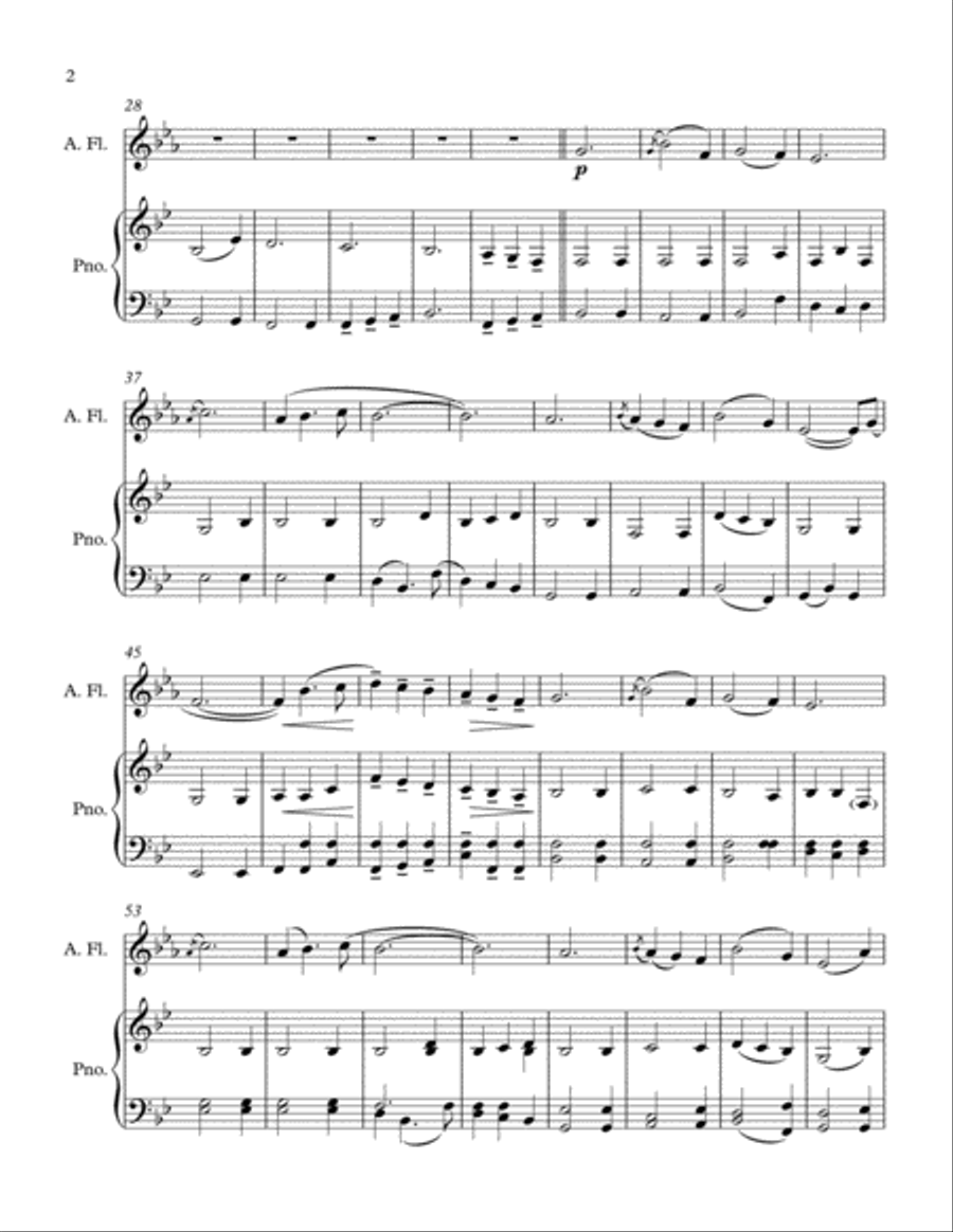 Valse Frontenac (Alto Flute and Piano) Flute Solo scores gallery preview page 2