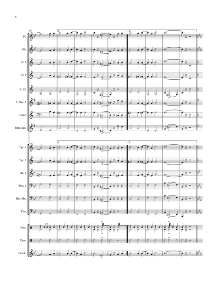 Festive March Festive March Concert Band scores gallery preview page 6