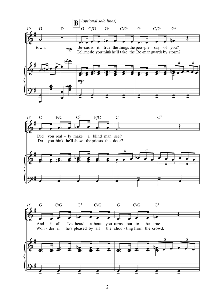 Jesus rode a donkey into town Choir scores gallery preview page 3