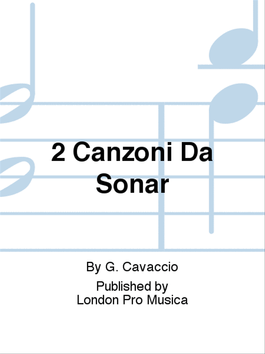 2 Canzoni Da Sonar School and Community scores gallery preview page 1